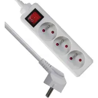 Perel EB3S, 1 m, Drinnen, Typ E, Typ E, IP20, Polypropylen (PP)