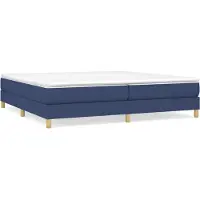 Syfax Boxspringbett mit Matratze Blau 200x200 cm Stoff