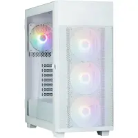 Zalman S5 NEO WHITE, Midi Tower, PC, Weiß, ATX, micro ATX, Mini-ITX, Kunststoff, Stahl, Gehärtetes Glas, Multi