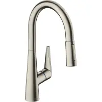 Hansgrohe Talis M51 Einhebel-Küchenmischer 200, 2 Strahlarten, Eco, 72817800, Farbe: Edelstahl-finish
