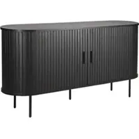 Möbilia Sideboard | 2 Schiebetüren | B 140 x T 40 x H 76 cm | schwarz | 32020002 | Serie SIDEBOARD