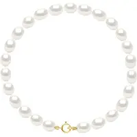 ATELIERS SAINT GERMAIN Armband aus echten Süßwasser-Zuchtperlen, Reiskorn 4-5 mm