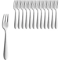 WMF Kuchengabeln Professional Sara, silber poliert, Edelstahl 18/10, 15,5 cm, 12 Stück
