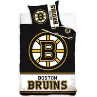 Official Merchandise Inklusive Wäsche NHL Boston Bruins 140x200/70x90 cm - Schwarz - 140 × 200 / 70 × 90 cm