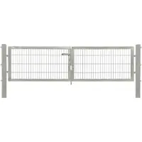 Floraworld Doppeltor, System »Premium«, Türmaße BxH: 300 x 80 cm, mit Zylinderschloss - silberfarben