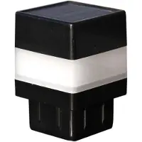 Floraworld LED-Pfostenkappe, BxHxT: 4,65 x 6,85 x 4,65 cm, für Vierkant-Zaunpfosten in 40 x 40 mm - schwarz