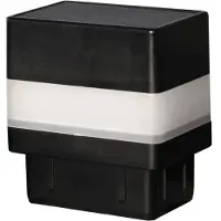 Floraworld LED-Pfostenkappe, 2-er Set, BxHxT: 6,5 x 7,1 x 4,5 cm, für Vierkant-Zaunpfosten in 60 x 40 mm - schwarz