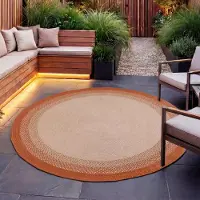 Studio Clarice In- & Outdoor Teppich Rund - Florence Terracotta Ø 80 cm