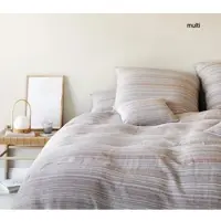 Elegante Halbleinen Bettwäsche Flair multi 155x220 cm + 80x80 cm