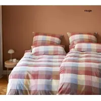 Elegante Soft-Flanell Bettwäsche Hamilton - 155x220 cm + 40x80 cmrouge
