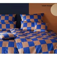 Elegante Mako-Satin Bettwäsche Plenty - 155x220 cm + 80x80 cmkobalt-mousse