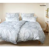 Elegante Seiden-Satin Bettwäsche Grandezza - 155x220 cm + 80x80 cmrauchblau