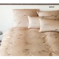 Elegante Mako-Satin Bettwäsche Spätzchen - 155x220 cm + 40x80 cmapricot