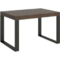 Itamoby Ausziehtisch 120/380x90 cm Tecno-Nussbaum mit anthrazitfarbenen Beinen