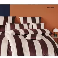 Elegante Mako-Satin Bettwäsche Duo - 135x200 cm + 40x80 cmrose-wine