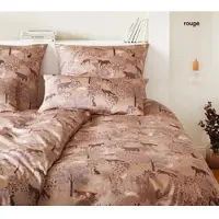 Elegante Bambus-Baumwolle Bettwäsche Dreamland - 135x200 cm + 40x80 cmrouge