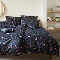 Elegante Mako Jersey Bettwäsche Sorbet nachtblau Kissenbezug einzeln 40x80 cm - blau