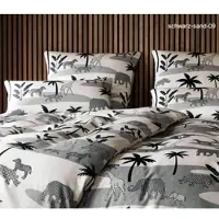 Elegante Comfort-Satin Bettwäsche Jungle Graphic