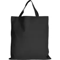 TEXXILLA 10er Pack Baumwolltasche - 28 Farben | mit zwei kurzen Henkeln | 38x42cm, schwarz, 100 Stück