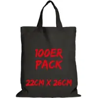 TEXXILLA Apothekertasche Mehrpack mit zwei kurzen Henkeln, Schwarz, schwarz
