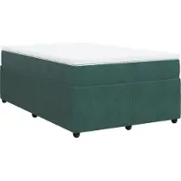 Syfax Boxspringbett mit Matratze Dunkelgrün 120x190 cm Samt