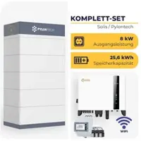 Solis S6-EH3P8K-H-EU Hybrid-Wechselrichter 8 kW mit 25,6 kWh Pylontech Force H3