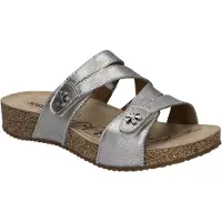 Josef seibel Tonga 82 Dolamite Mule Floral Pin Damen Ledersandalen in Silber – undefined / Silber