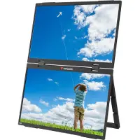 Verbatim Portable Dual Monitor, 2 x 15.6'' (39.62cm), LCD, Full HD USB-C, Mini HDMI, IPS, 16:9, inkl. Hülle, Retail