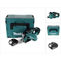 Makita DCS 552 G1J 18 V Akku Metall Handkreissäge 136 mm im Makpac + 1x 6,0 Ah Akku + Sägeblatt und Schutzbrille - ohne Lader