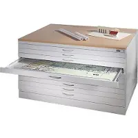 C+P Planschrank aus Stahl, für Formate bis DIN A1, 3 Schubladen