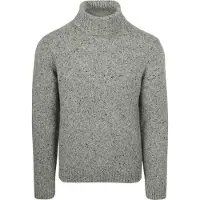 Suitable Rollkragenpullover Donnegal Tweed Eco Wool Grau