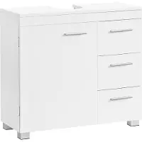 Songmics Waschbeckenunterschrank mit Schubladen wolkenweiss