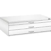 C+P Planschrank aus Stahl, für Formate bis DIN A0, 3 Schubladen