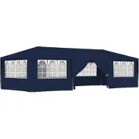 vidaXL "im Sonderangebot"Garten-Pavillon Wasserdicht Design - Profi-Partyzelt/ Festzelt - mit Seitenwänden 4×9 m Blau 90 g/m² DEMöbel 4884046