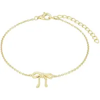 Amor Armband "Schmuck Geschenk, Schleife", gelbgoldfarben, Armbänder, Damen, 20cm, Silber 925 (Sterlingsilber), Armband