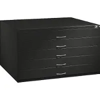 C+P Planschrank aus Stahl, für Formate bis DIN A0, 5 Schubladen