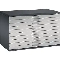 C+P Planschrank aus Stahl, für Formate bis DIN A1, 10 Schubladen