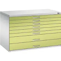 C+P Planschrank aus Stahl, für Formate bis DIN A1, 8 Schubladen