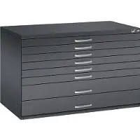 C+P Planschrank aus Stahl, für Formate bis DIN A1, 8 Schubladen