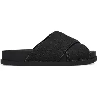 Tommy Hilfiger Pantoletten Tjw Comfort Slides Washed Denim EN0EN02898 Schwarz 41