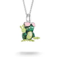 Thomas Sabo Halskette Frosch mit Sonnenbrille Anhänger Silber