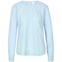 MADELEINE Langarmbluse "Leinenbluse Blusenshirt mit feinen Biesen", Damen, Gr. 36, blau (himmelblau), Obermaterial: 100% Leinen LI., Modern, schmal, Blusen Langarmbluse, Feine Biesen