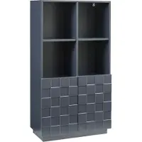 En.casa Highboard Bopibobro mit 2 Türen 118x64x30 cm Dunkelgrau