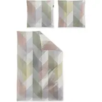 Irisette Mako-Satin Bettwäsche Wave 8739 multi 135x200 cm + 80x80 cm