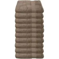 Julie Julsen Handtuch walnuss, 30 x 50 cm, Gästetuch mit Bordüre, aus 100% Baumwolle, 500 g/m2, 10 Stück
