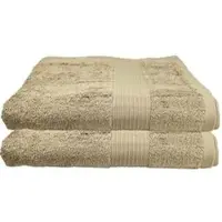 Julie Julsen Julie-Julsen Handtuch sand, 100 x 150 cm, Badetuch mit Bordüre, aus 100% Baumwolle, 500 g/m2, 2 Stück