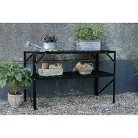 Halls Tisch Standalone 2 Sektionen 121 x 52 cm schwarz