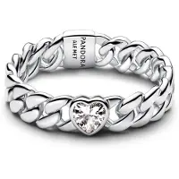 Pandora 194386C01 Kettenring für Frauen mit Herz Silber