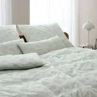 Elegante Jacquard Bettwäsche Poppy Kissenbezug einzeln 80x80 cm | pastellgrün - grün