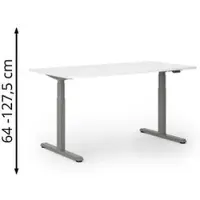 Actiforce Schreibtisch Pro 1050 lite, weiß / anthrazit, elektrisch höhenverstellbar, 200 x 64-127,5 x 80 cm